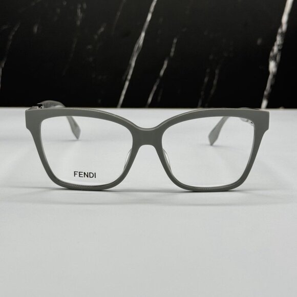 NEW FE50025I 020 FENDI EYEGLASSES SHINY GREY UNISEX EYEWEAR FENDI - Picture 3 of 10